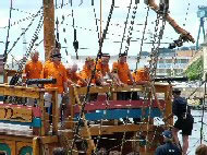 On board the Matthew at Brest '04